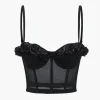 Mesh Bustier Appliques Cami Top>MICAS Sale