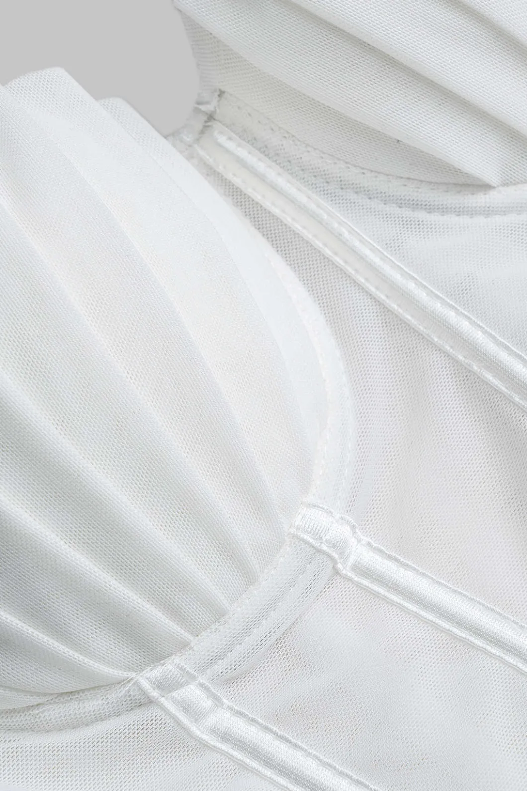 Mesh Corset Waist Bustier Tube Top>MICAS Clearance