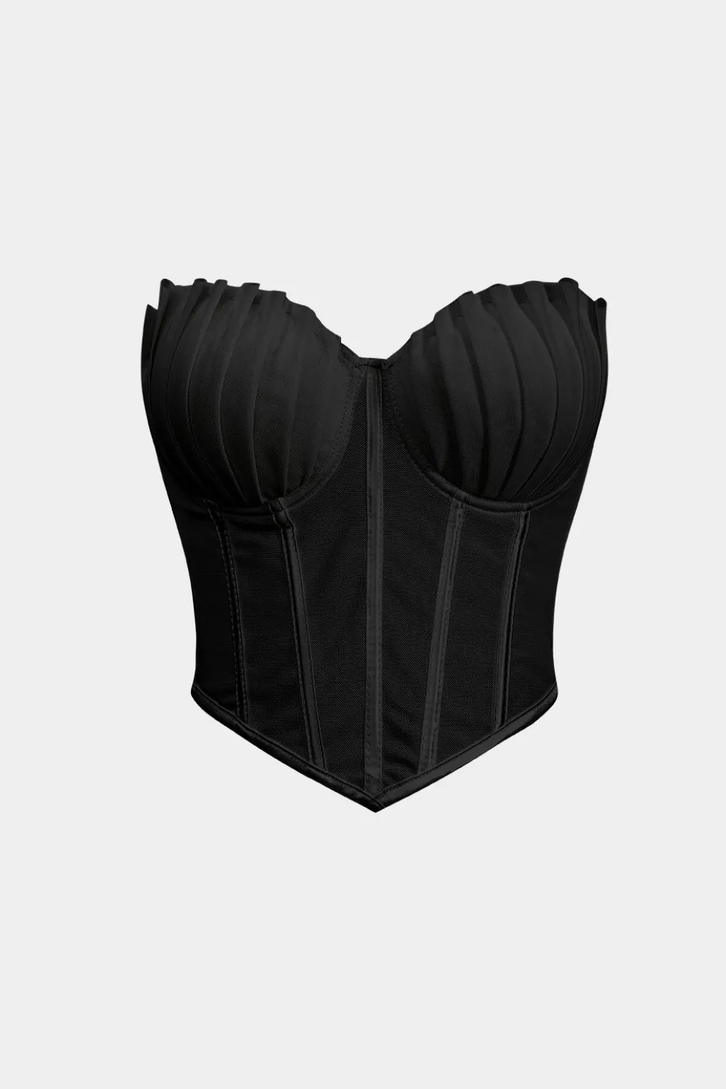Mesh Corset Waist Bustier Tube Top>MICAS Clearance