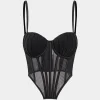 Mesh Lace Corset Bustier Cami Top>MICAS Hot