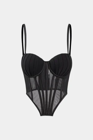 Mesh Lace Corset Bustier Cami Top>MICAS Hot