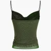 Mesh Twist Knot Cami Top>MICAS Clearance