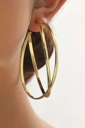 Metal Big Circle Earrings>MICAS Outlet