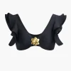 Metal Flower Decor Ruffle Bikini Set>MICAS Discount