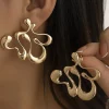 Metal Geometric Smooth Surface Earring>MICAS Fashion