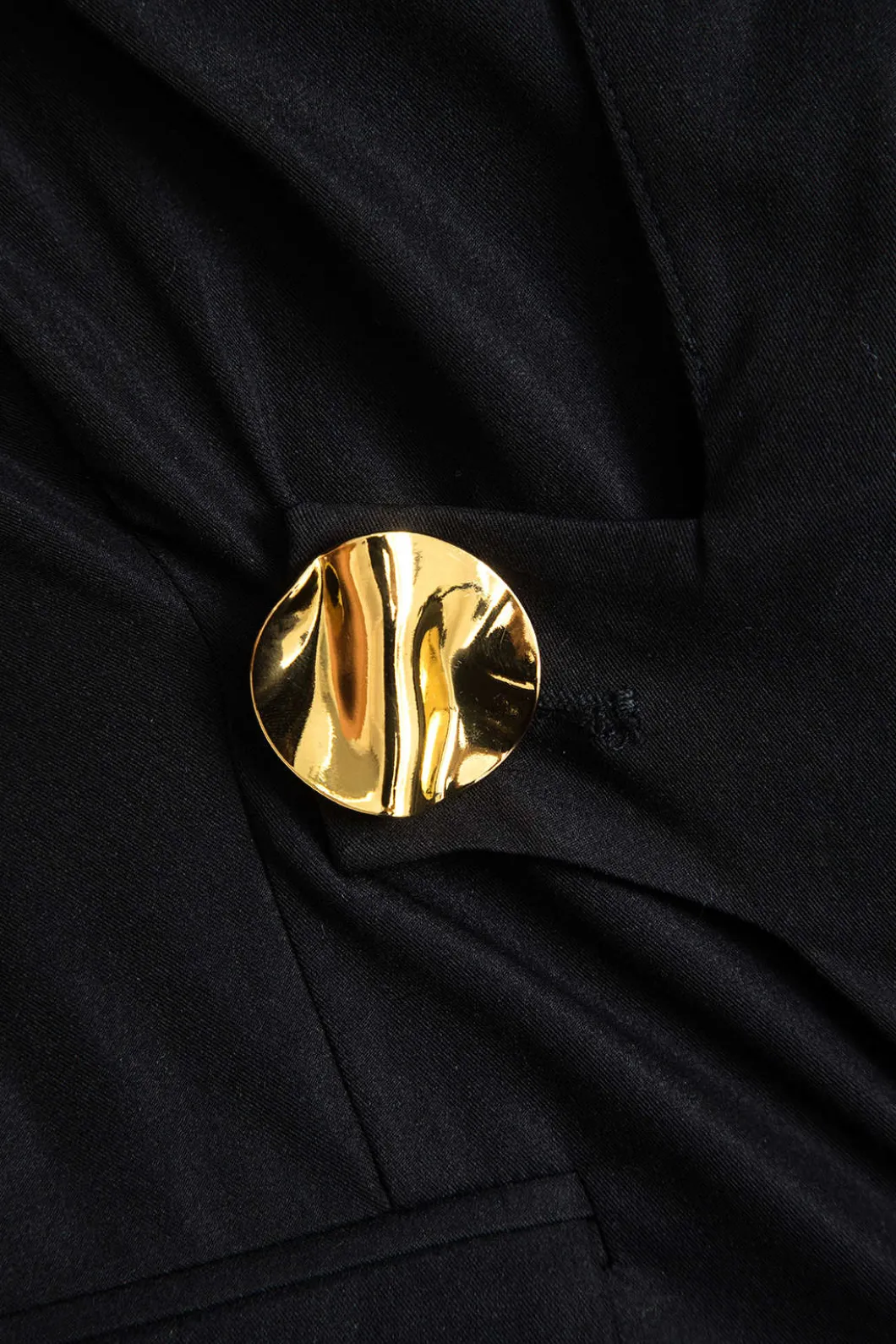 Metallic Button Asymmetrical Blazer>MICAS New