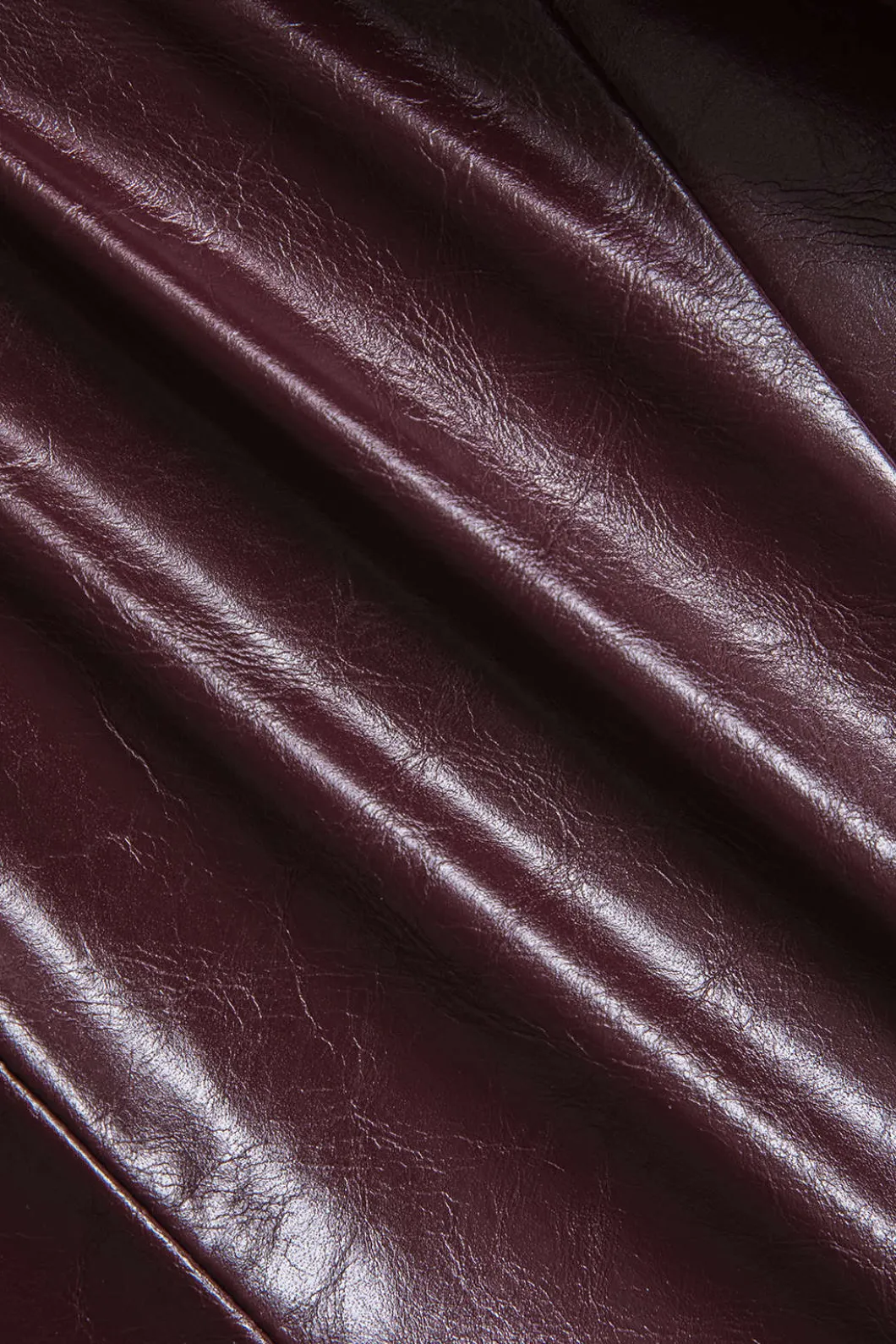 Metallic Button Faux Leather Shorts Set>MICAS Clearance