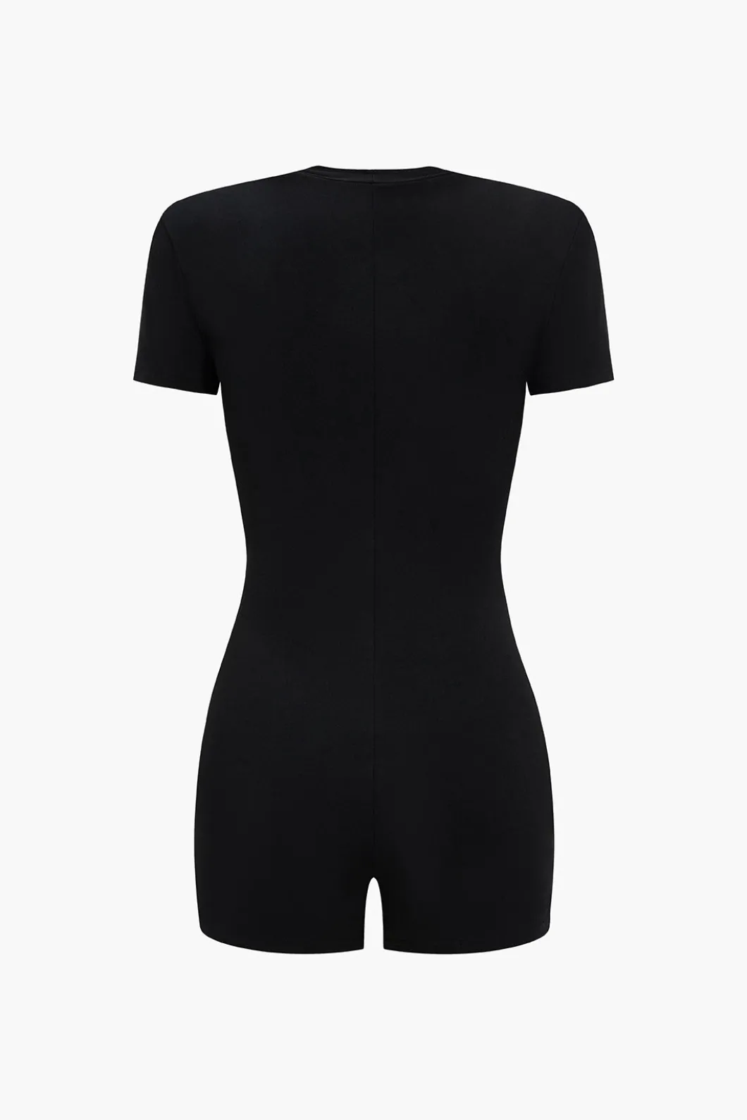 Metallic Button V-Neck Short Sleeve Romper>MICAS Sale