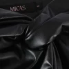 Metallic Faux Leather Knotted Mini Skirt>MICAS Fashion