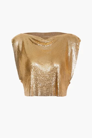 Metallic Glitter Tank Top>MICAS Outlet