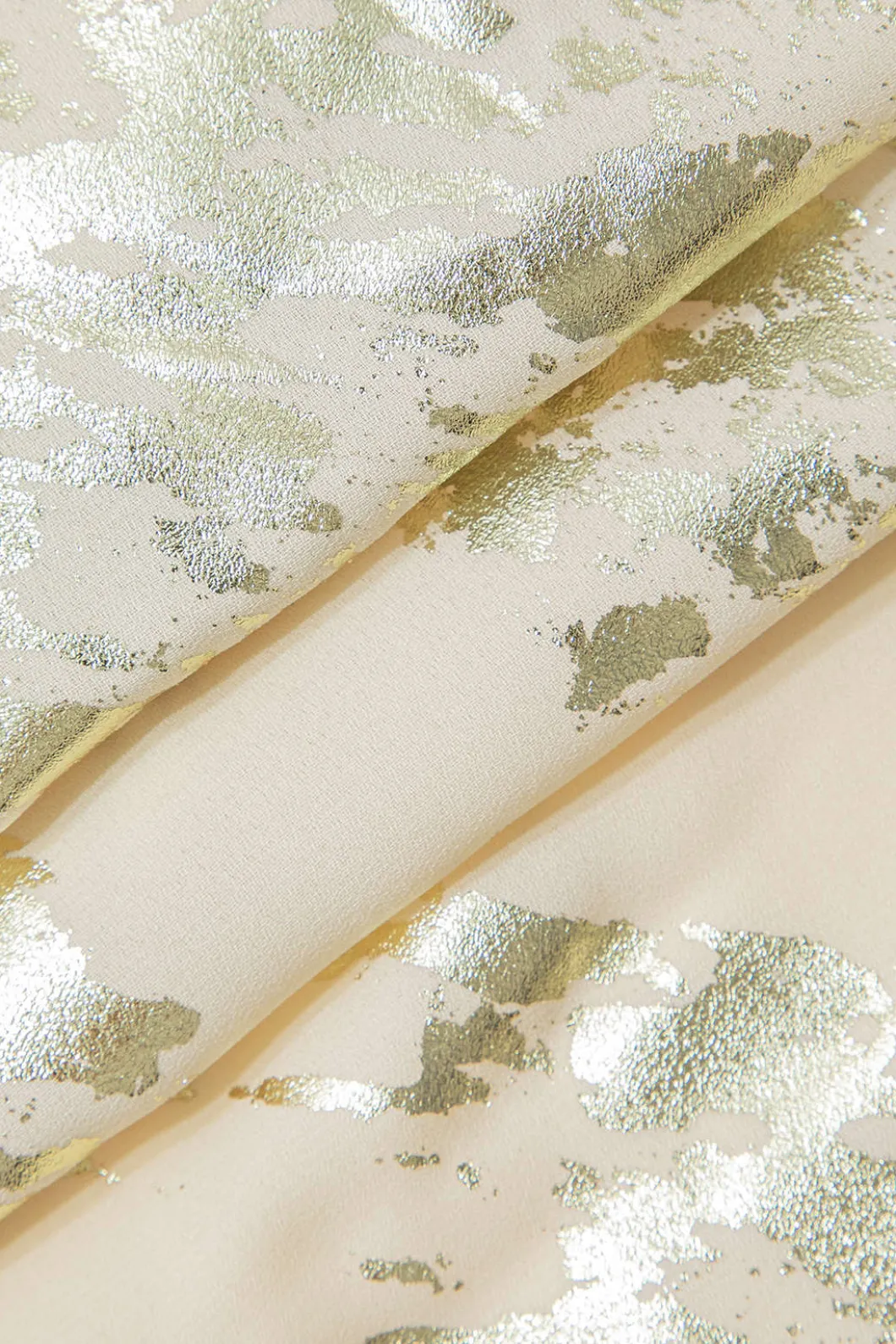 Metallic Print V-neck Backless Slip Maxi Dress>MICAS Discount