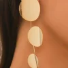 Metallic Round Piece Earring>MICAS Clearance