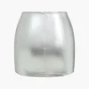 Metallic Ruched Puffer Mini Skirt>MICAS Outlet