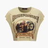 Motorbike Graphic Print Sleeveless T-Shirt>MICAS Fashion
