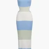 Multicolored Stripe Knitted Backless Maxi Dress>MICAS Sale