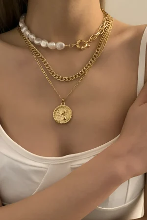 Multi-Layer Pearl Necklace>MICAS Hot