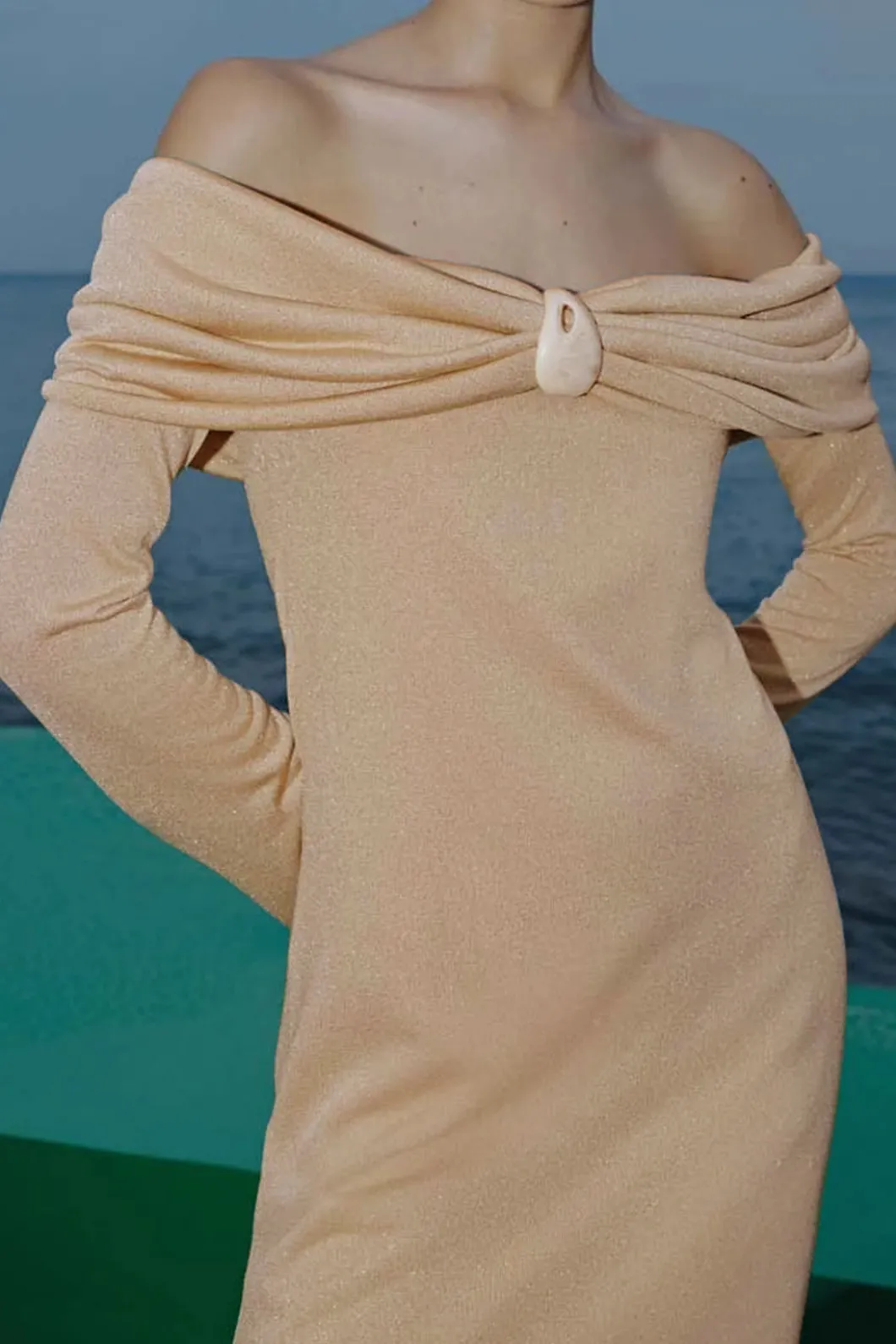 Off Shoulder Long Sleeve Mini Dress>MICAS Best