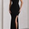 Off Shoulder Slit Sleeveless Maxi Dress>MICAS Outlet