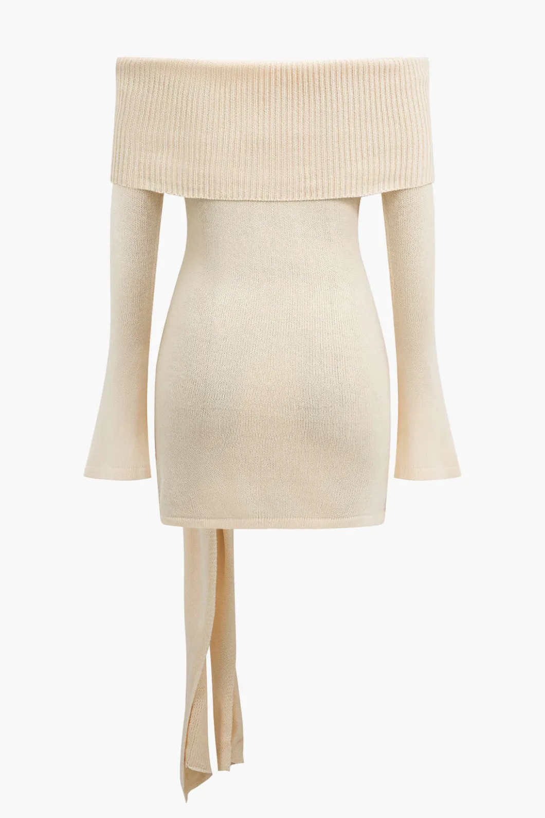 Off Shoulder Twist Front Knit Mini Dress>MICAS Outlet
