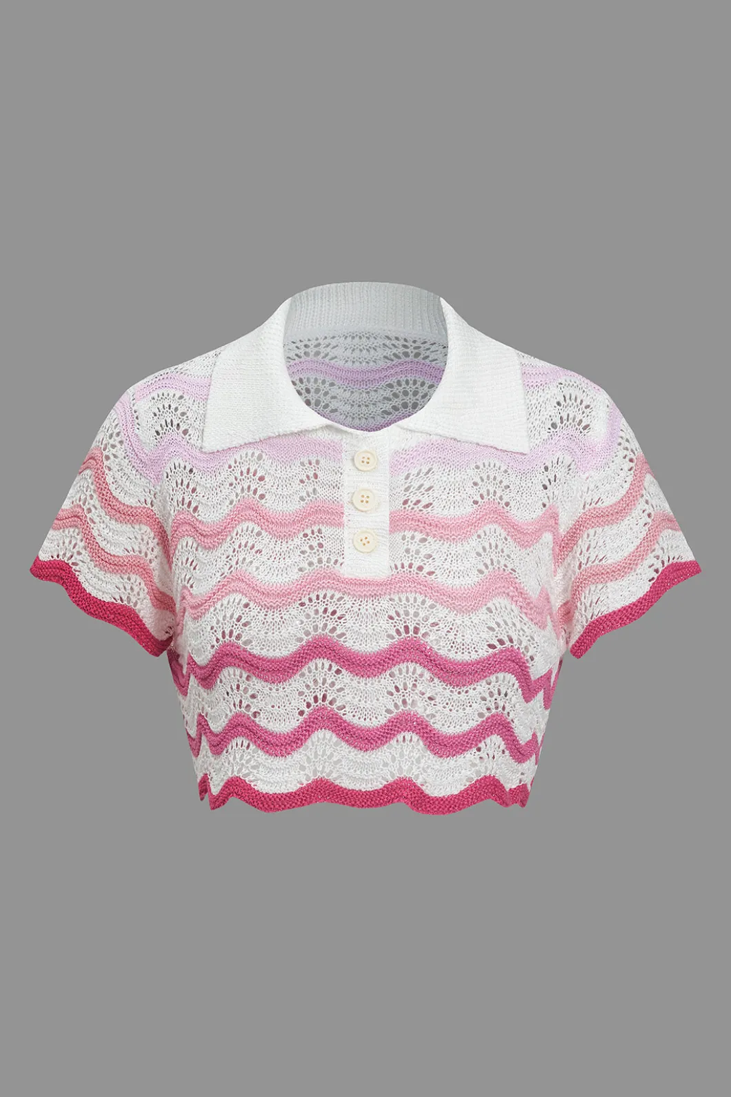 Ombre Knit Color Block Mini Skirt Set>MICAS Fashion