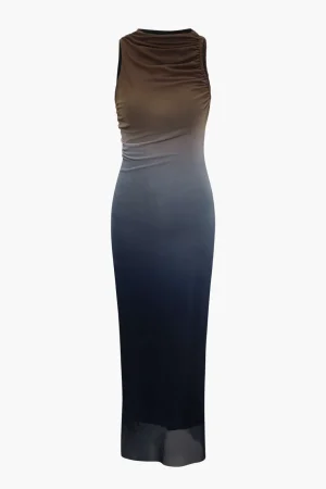 Ombre Mesh Sleeveless Midi Dress>MICAS Discount