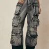 Ombre Multi Pocket Wide Leg Cargo Jeans>MICAS Discount
