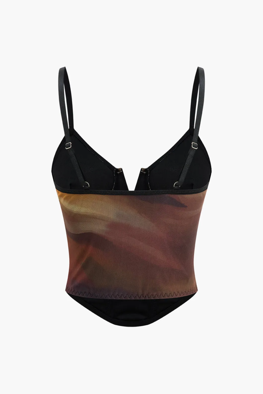 Ombre Print Mesh Slip Corset Waist Cami Top>MICAS Best