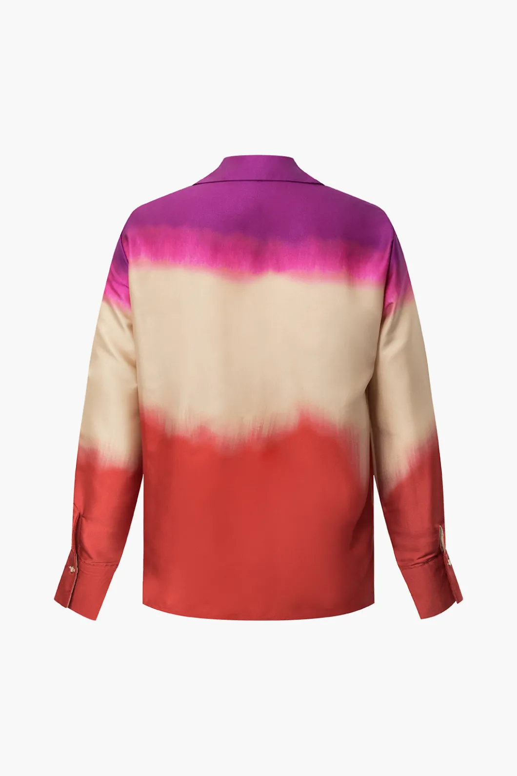 Ombre Satin Long Sleeve Shirt>MICAS Outlet