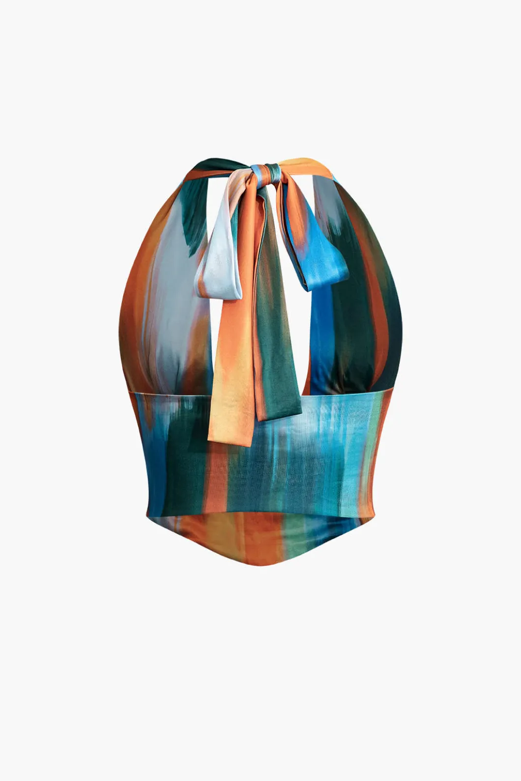 Ombre Tie Halter Tank Top And Mini Skirt Set>MICAS Outlet