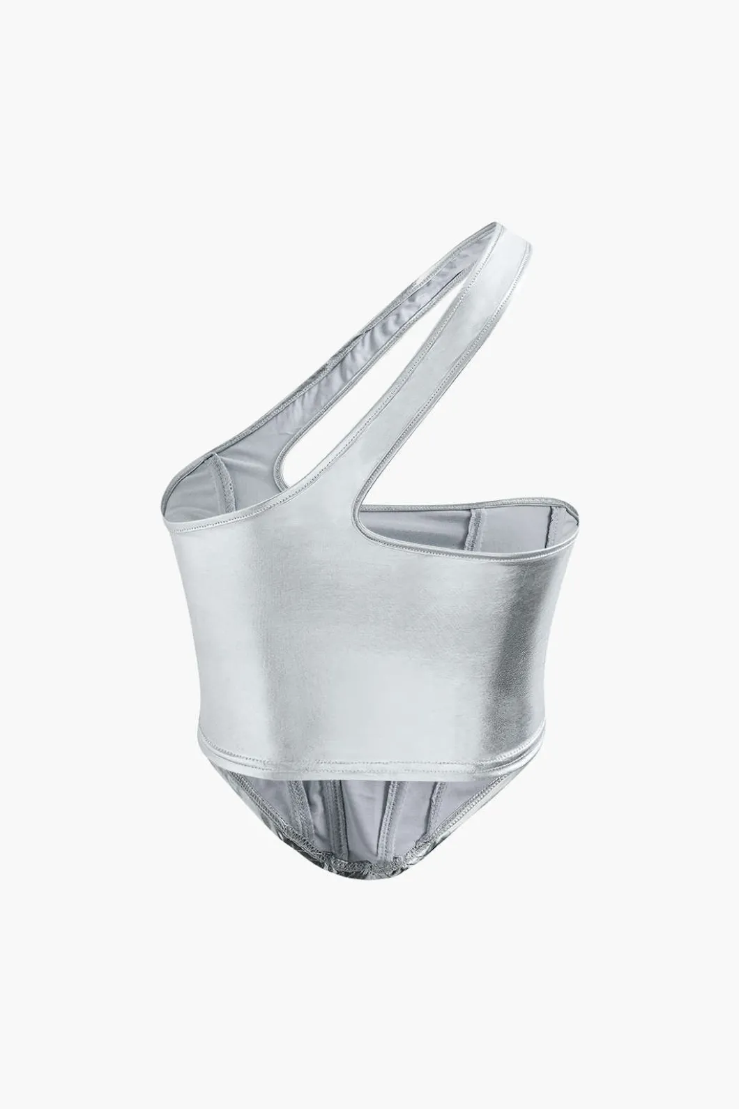 One Shoulder Corset Top>MICAS Fashion