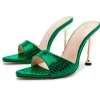 Open Pointed Toe Ankle-strapless High-heeled Sandals>MICAS Online