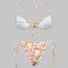 Paisley Print Tie-Up Bikini Set>MICAS New