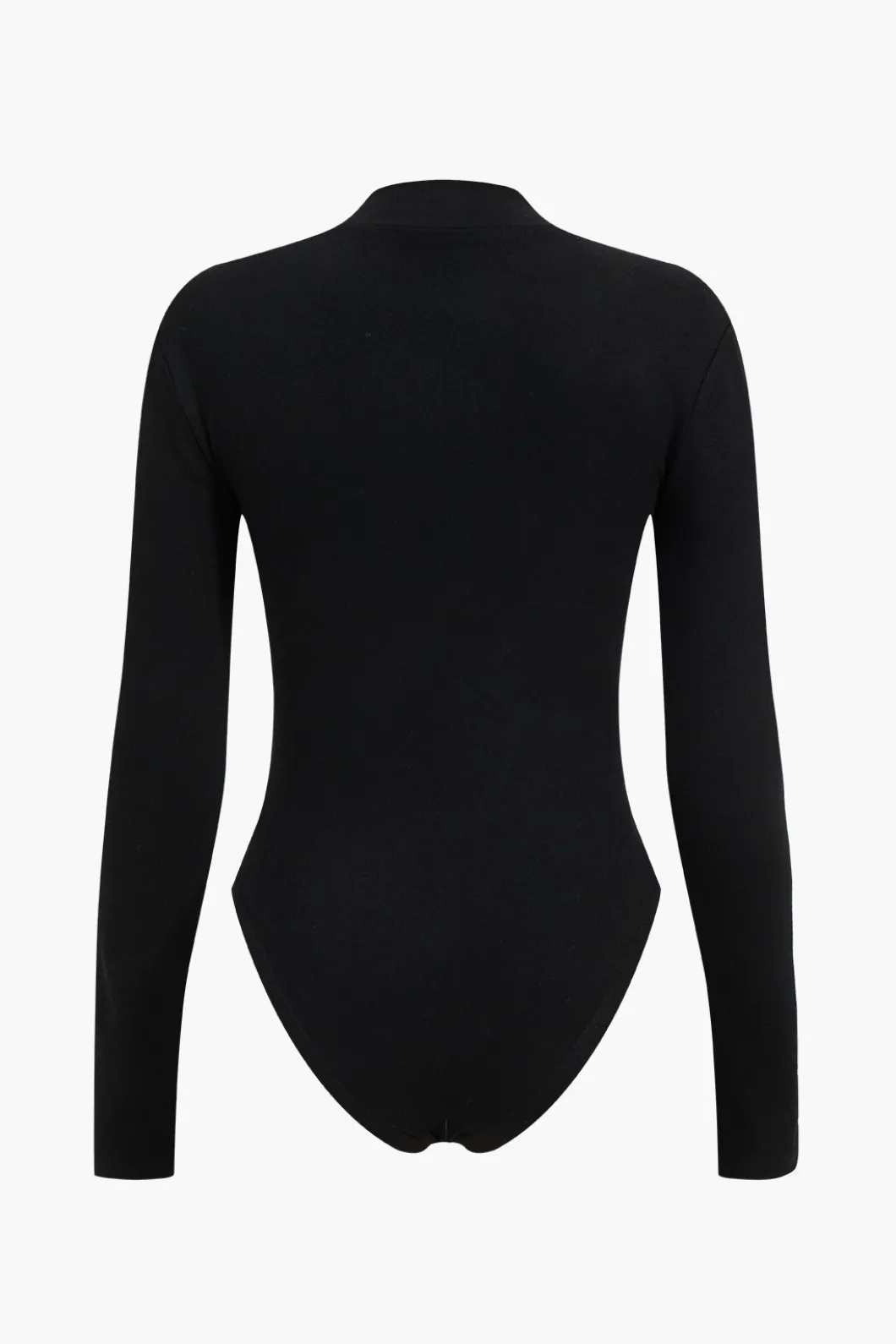 Patchwork Faux Leather Long Sleeve Bodysuit>MICAS Sale