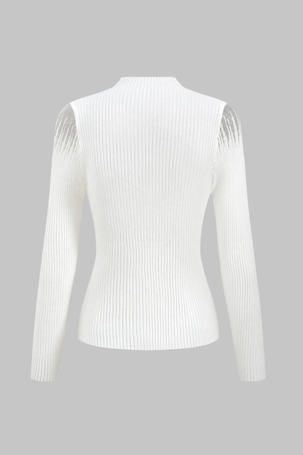 Patchwork Knit Long-Sleeve Top>MICAS Hot