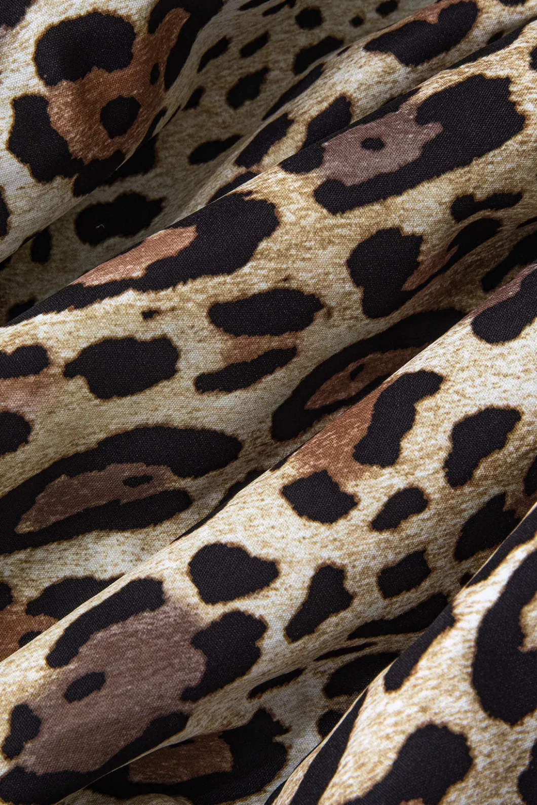 Patchwork Leopard Print Puffy Strapless Mini Dress>MICAS Best