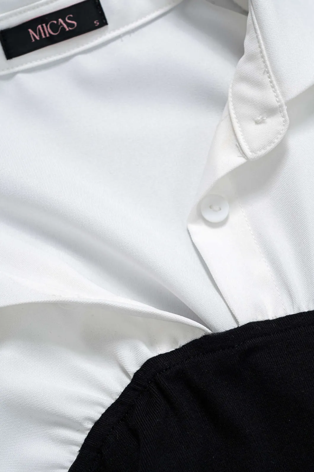 Patchwork Long Sleeve Mini Dress>MICAS Outlet