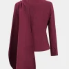 Patchwork Long-Sleeve Notched Lapel Blazer>MICAS New