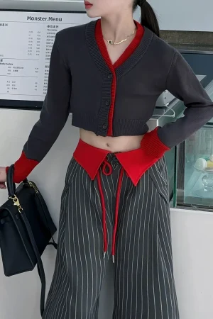 Patchwork Long-Sleeve Shirt>MICAS Clearance