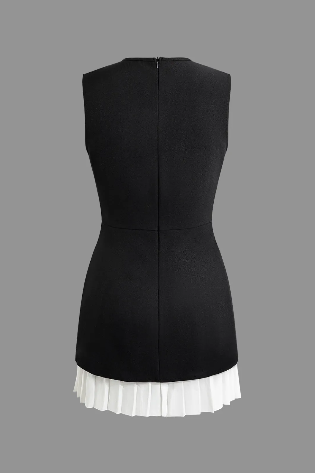 Patchwork Pleated Hem Tank Mini Dress>MICAS Sale