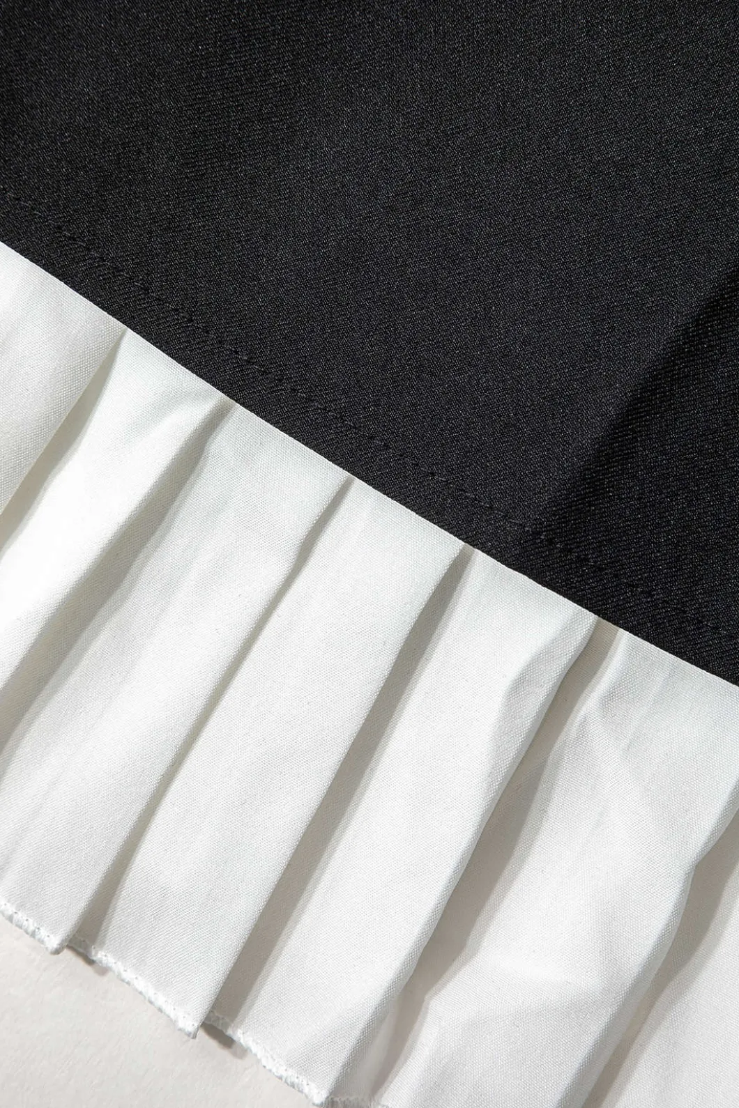 Patchwork Pleated Hem Tank Mini Dress>MICAS Sale