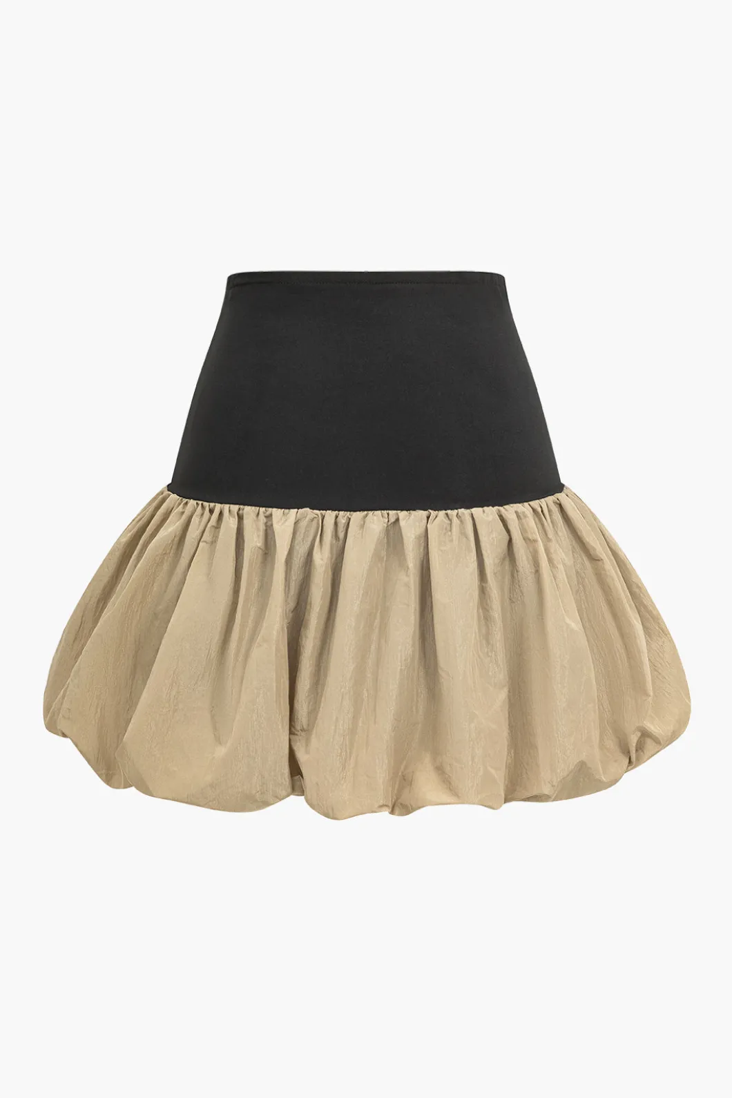 Patchwork Puff Mini Skirt>MICAS Fashion