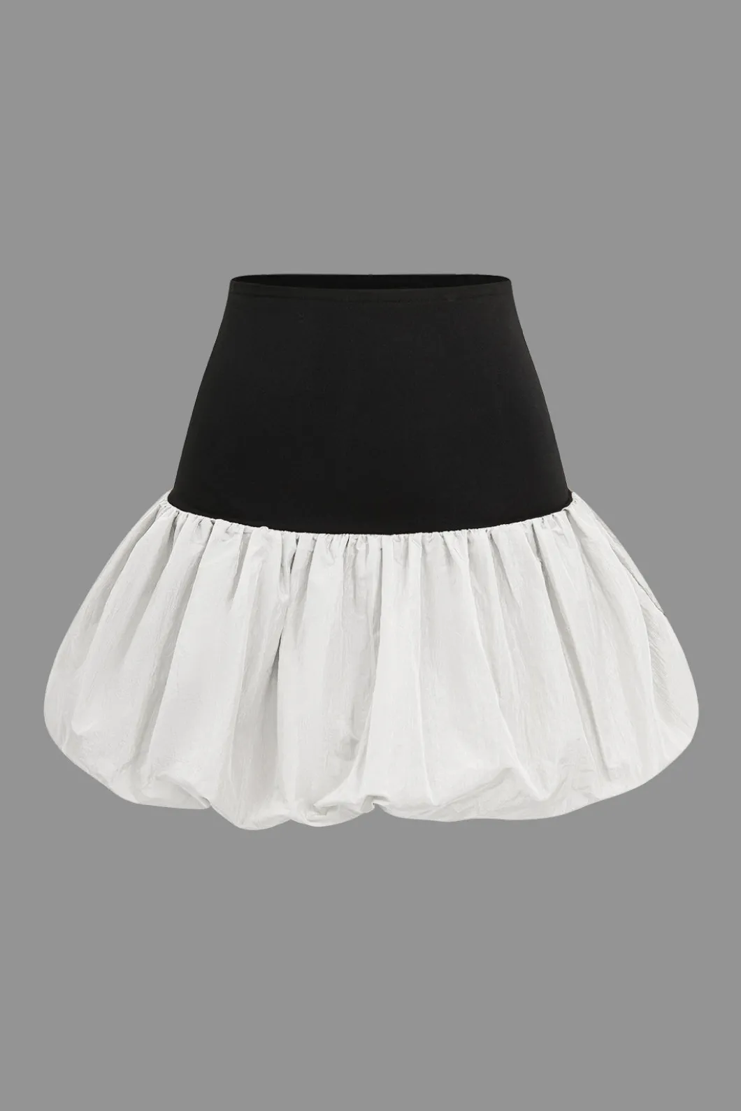 Patchwork Puff Mini Skirt>MICAS Fashion