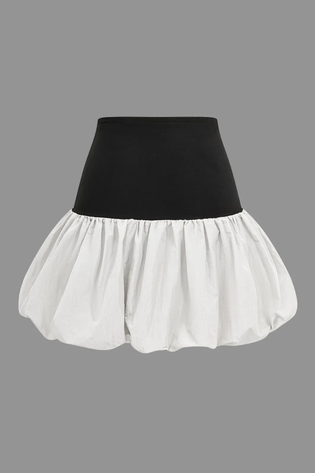 Patchwork Puff Mini Skirt>MICAS Fashion