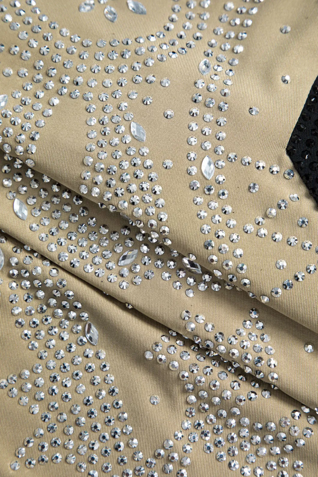 Patchwork Rhinestone Spaghetti Strap Sleeveless Mini Dress>MICAS Outlet