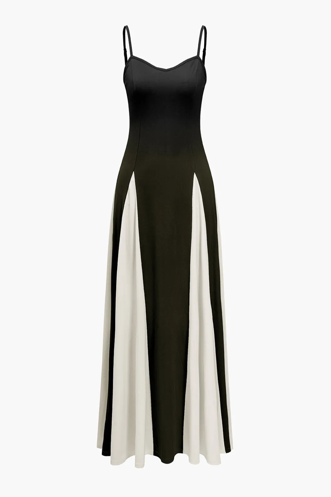 Patchwork Spaghetti Strap Maxi Dress>MICAS Online