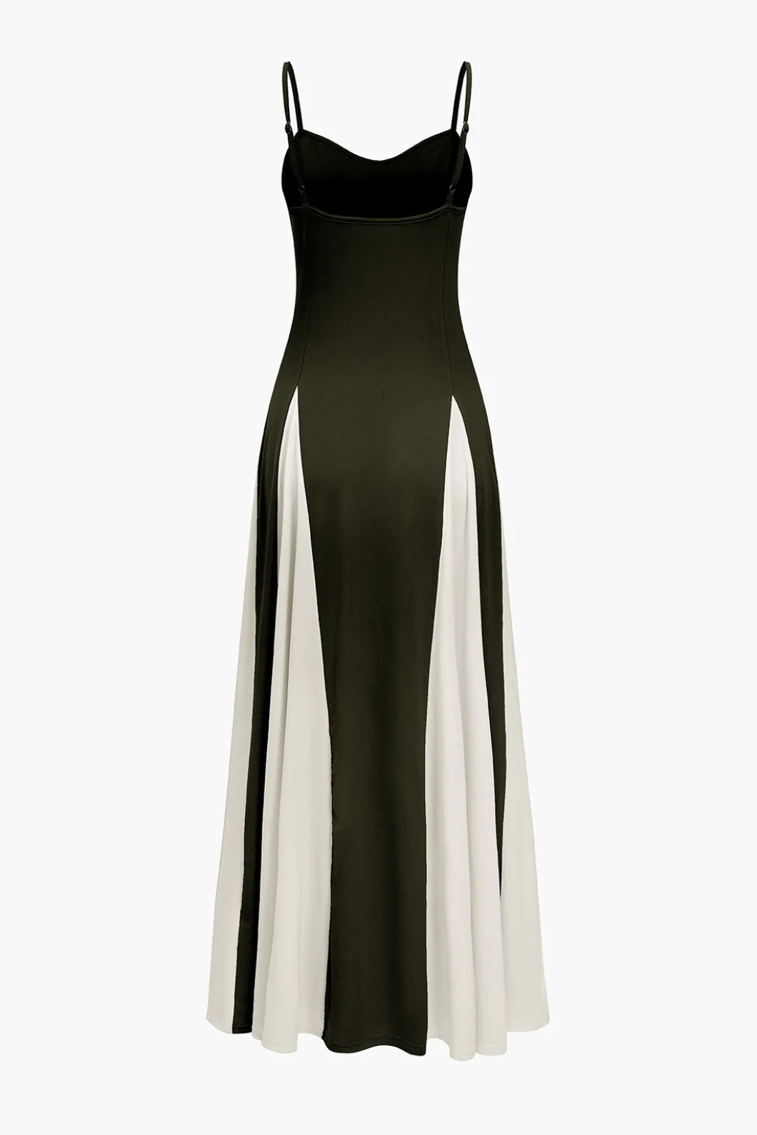 Patchwork Spaghetti Strap Maxi Dress>MICAS Online