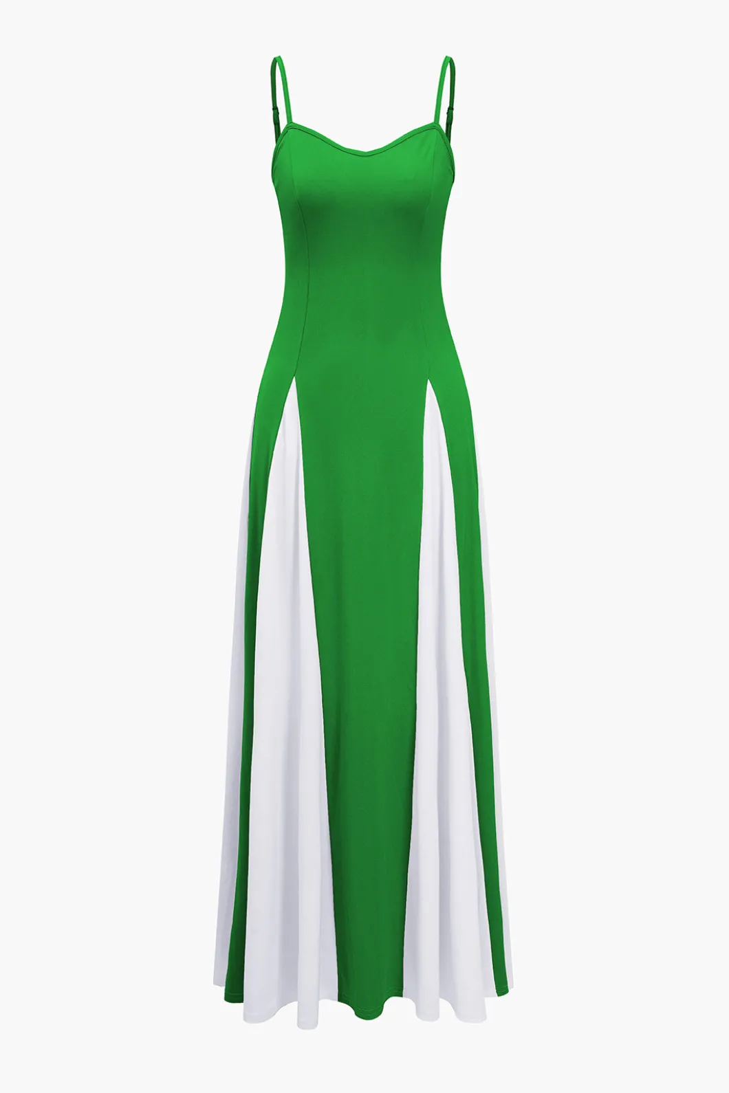 Patchwork Spaghetti Strap Maxi Dress>MICAS Online