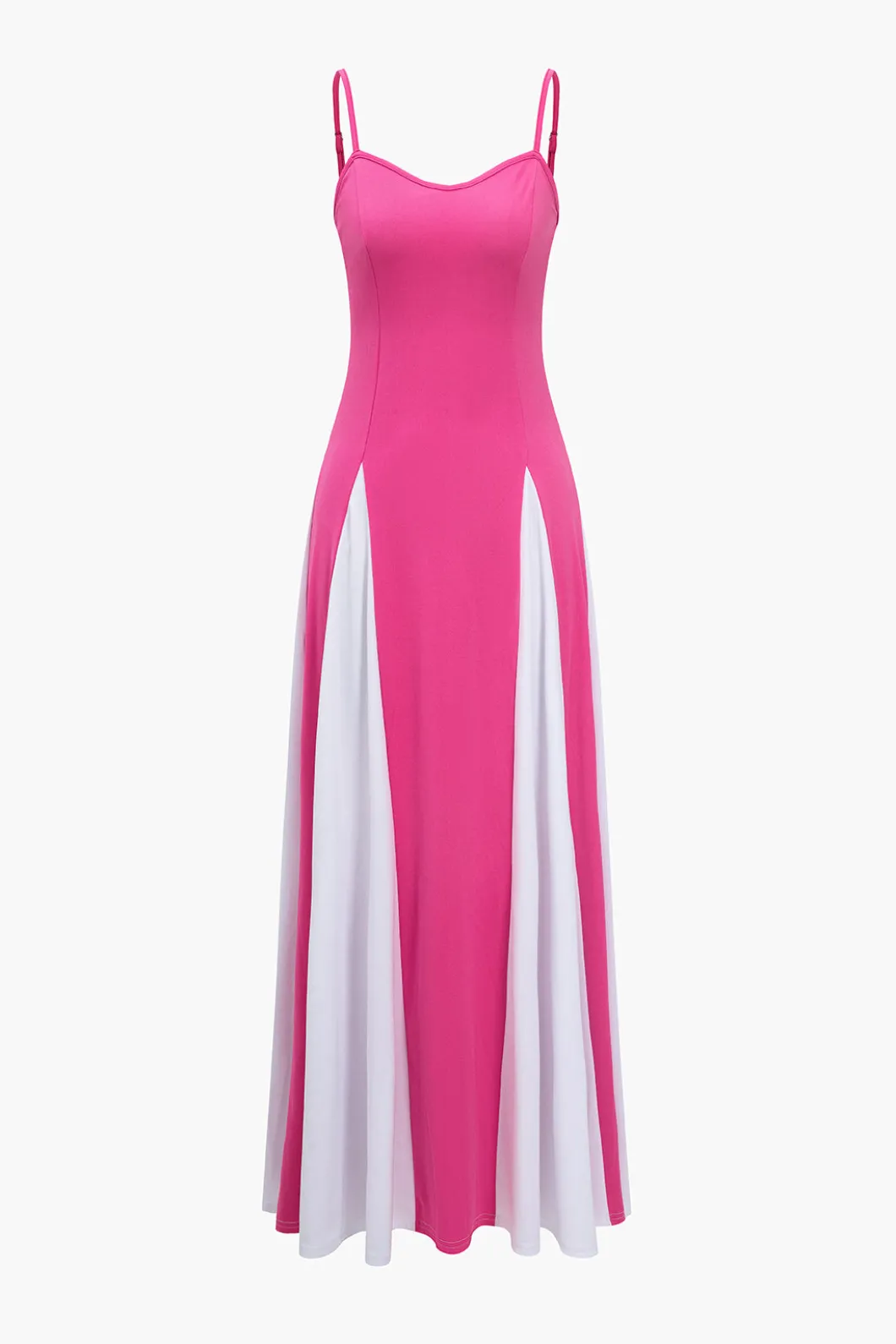 Patchwork Spaghetti Strap Maxi Dress>MICAS Online