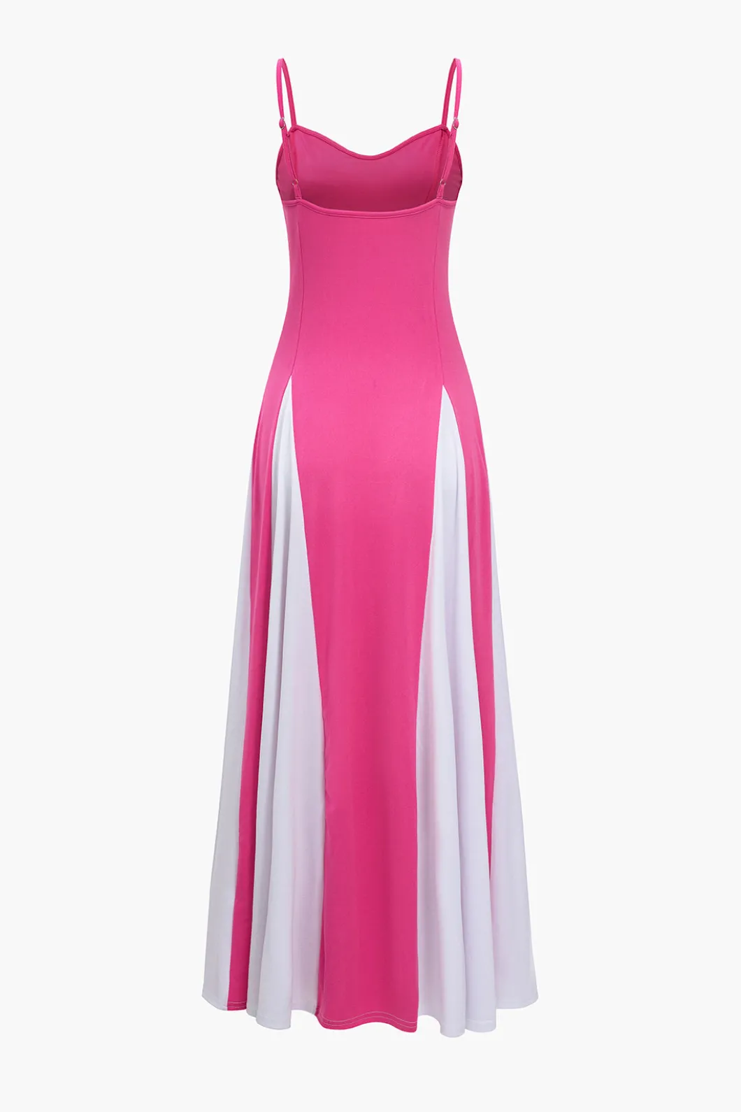 Patchwork Spaghetti Strap Maxi Dress>MICAS Online