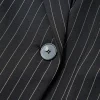 Pinstripe Print Notched Lapel Blazer>MICAS Fashion